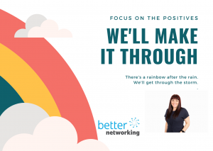 Tracy Heatley, Under The Picture Of A Rainbow, Saying, "Focus On The Positives".