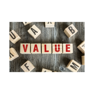 Value spelt out to accompany the section of the blog about adding value when online networking. 