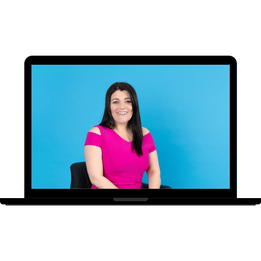Laptop Image Of Tracy Heatley Website Image Tracy Heatley delivering online networking training services.