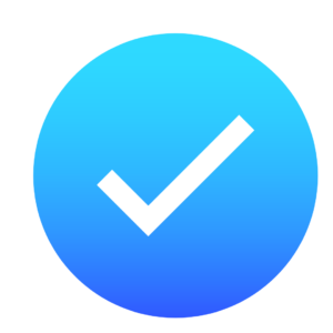 Big blue tick to indicate getting your marketing strategy right